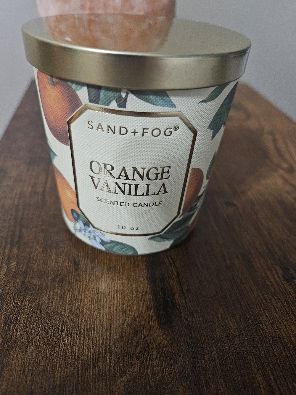 SAND+FOG Orange Vanilla Scented Candle - Gold Lid